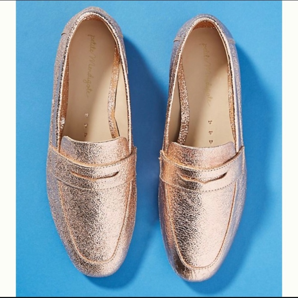 Rose Gold Anthro Petite Mendigote Rita Loafers